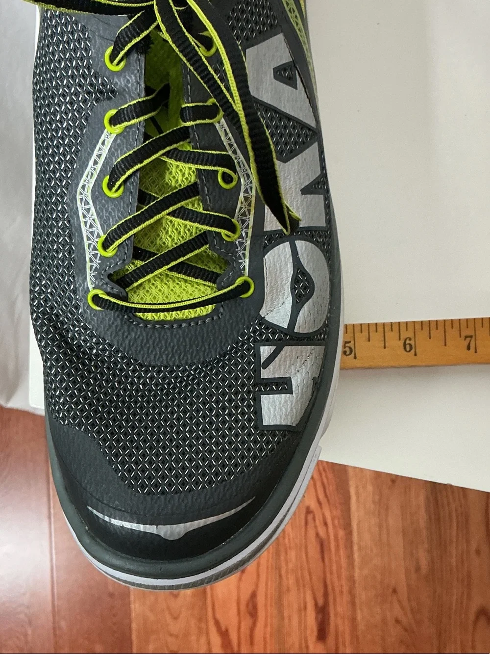 Hoka Bondi 4 Men's Running Shoes - Gray & Neon Yellow